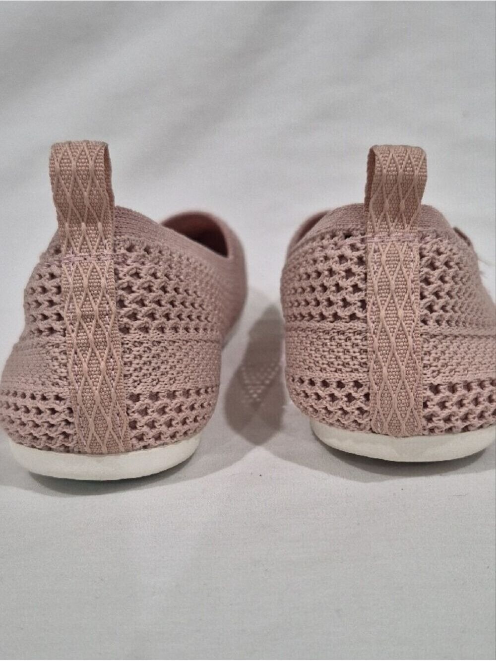 BOBS from Skechers Blush Pink Mesh Knit Slip-On Flats Loafers Women's Size W5 - Picture 5 of 11